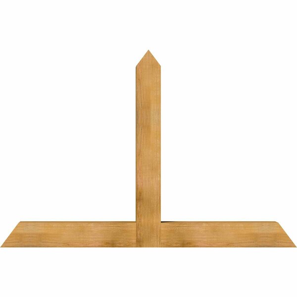 Ekena Millwork Portland Rough Sawn Timber Gable Bracket, Western Red Cedar, 72"W x 48"H x 6"D x 6"F, 16/12 Pitch GBW072X48X0606POR00RWR - main